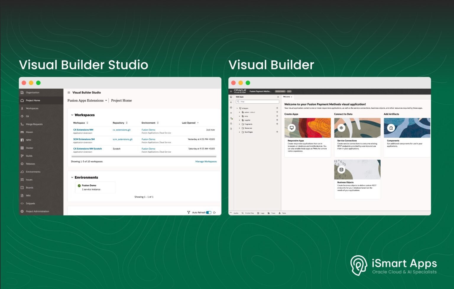 Oracle Visual Builder vs Visual Builder Studio | iSmart Apps