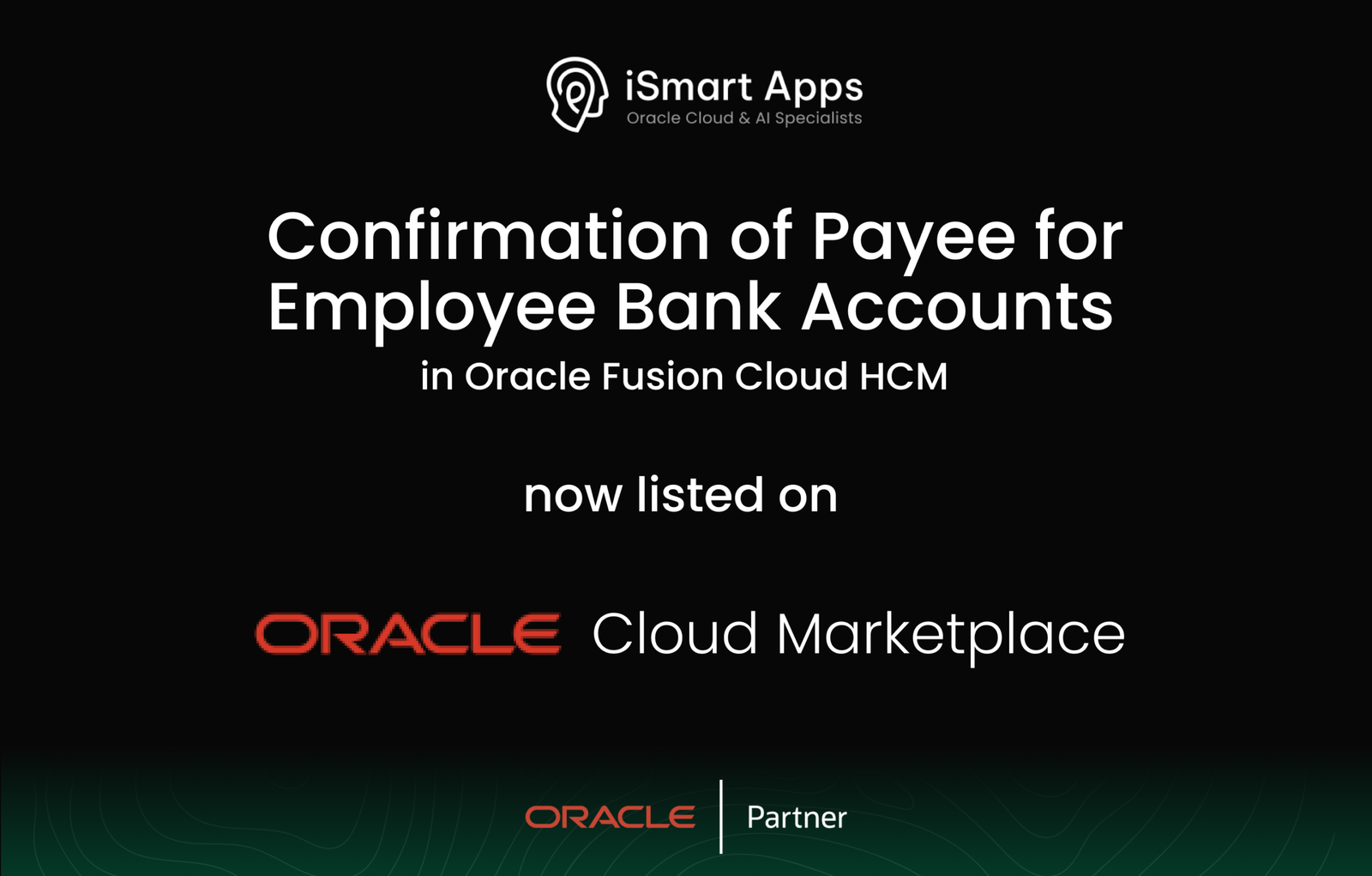 iSmart Apps Confirmation of Payee for Oracle Fusion Cloud
