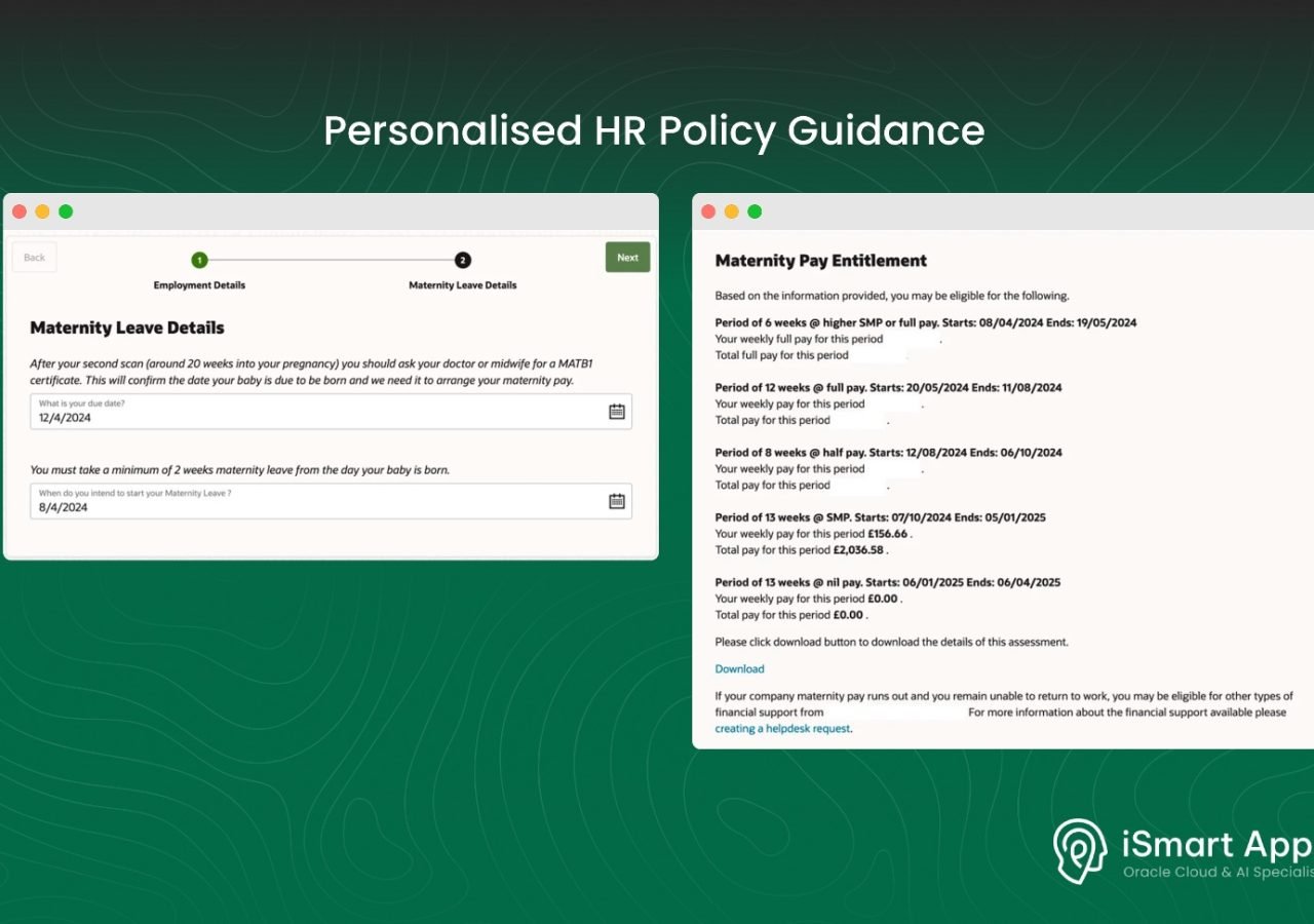 Personalised HR Policy Guidnace with Oracle Intelligent Advisor