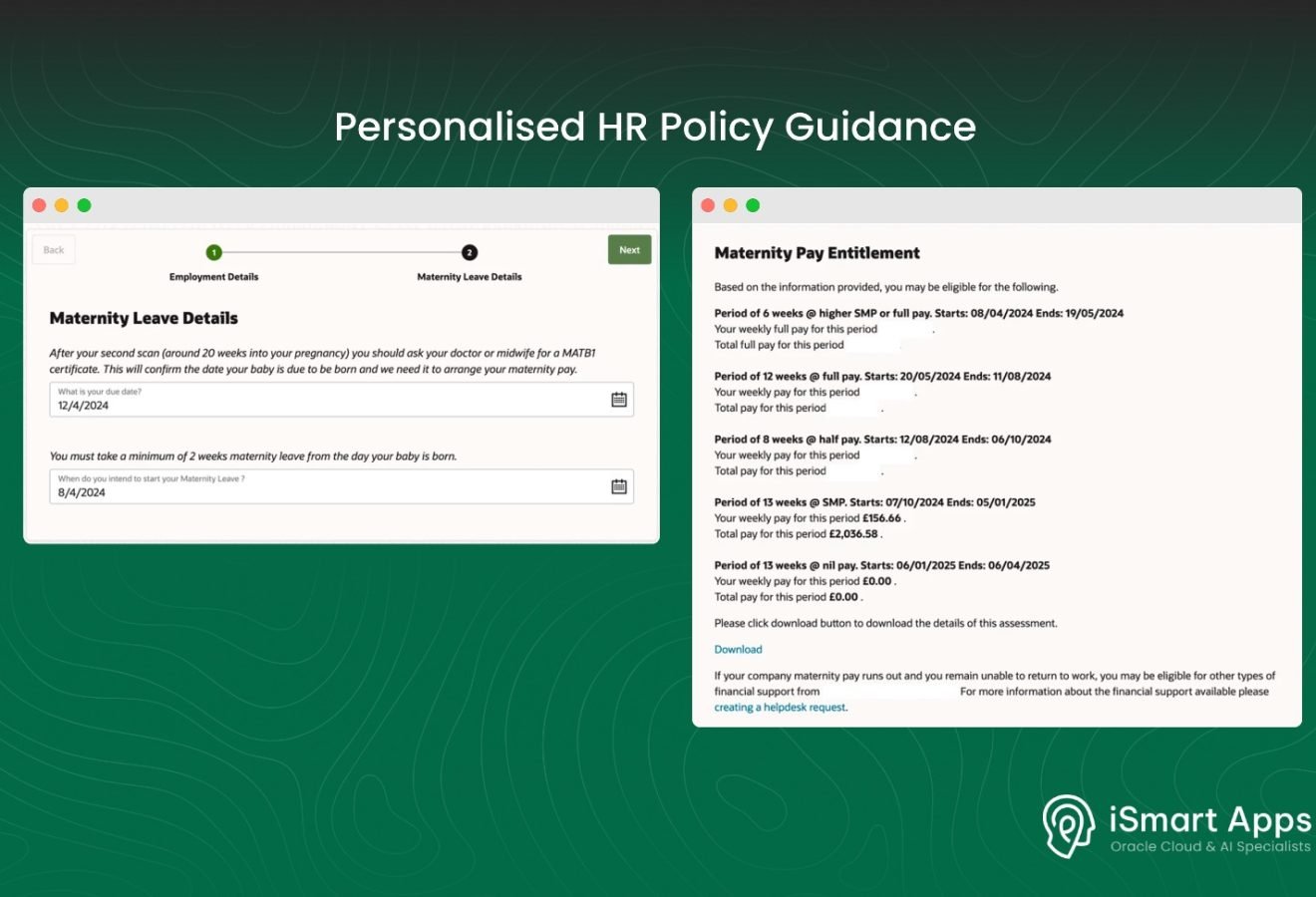 Personalised HR Policy Guidnace with Oracle Intelligent Advisor