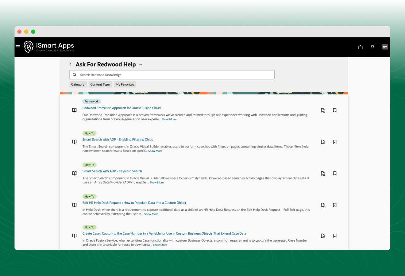 Ask for Redwood Help - iSmart Apps Knowledge Library